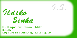 ildiko sinka business card